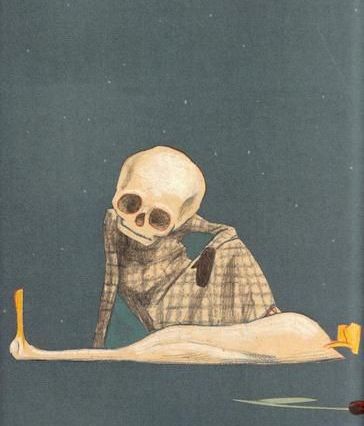 EL PATO Y LA MUERTE escrito e ilustrado por Wolf Erlbruch